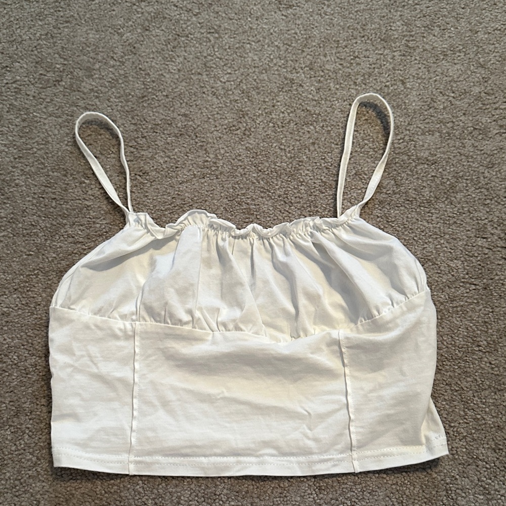 Princess Polly White Gathered Camisole